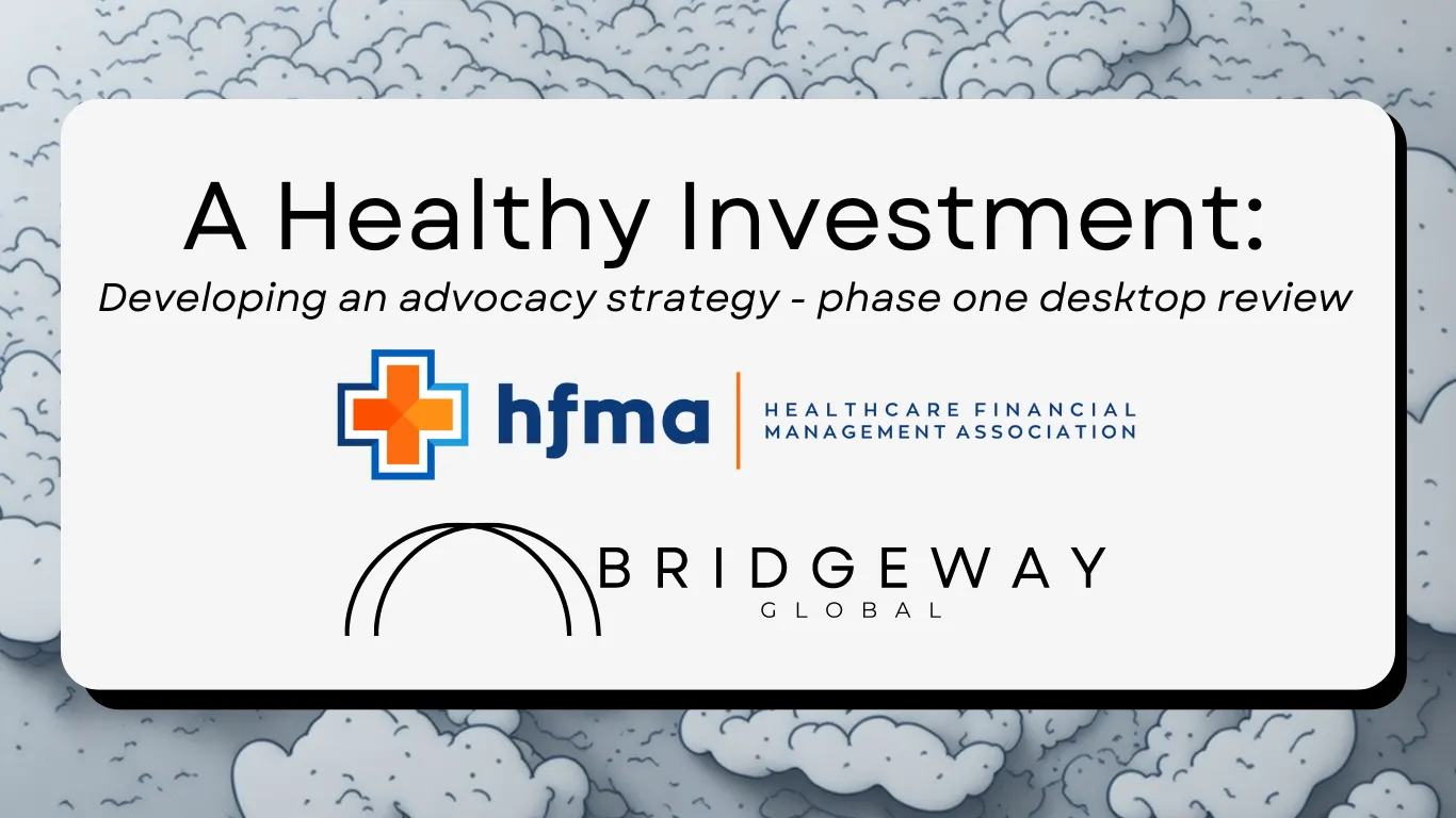 A healthy investment: Developing an advocacy strategy – phase one desktop review